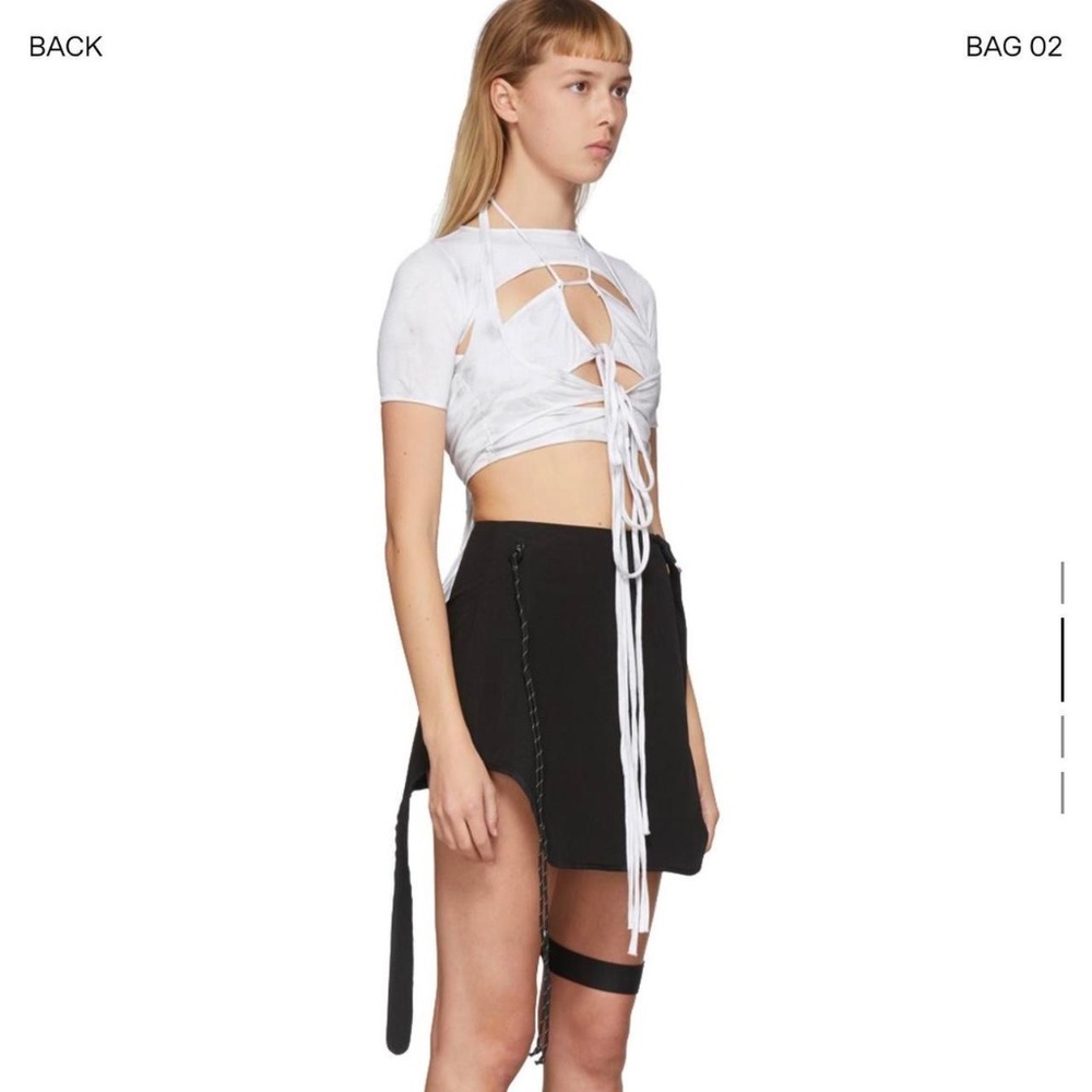 Hyein Seo White Macrame Halter Top